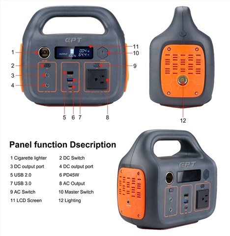 戶(hù)外便攜式儲能電源300W 500Wh 14.4V 35Ah